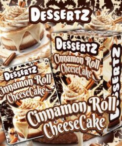 DESSERTZ WEED CINNAMON ROLL CHEESECAKE