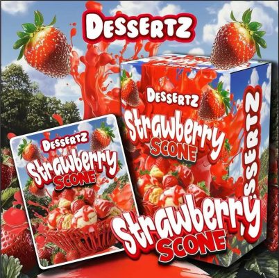 DESSERTZ WEED STRAWBERRY SCONE DESSERTZ WEED STRAWBERRY SCONE